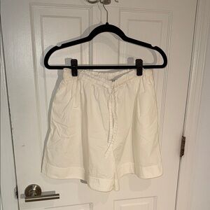COS White High Waist Shorts